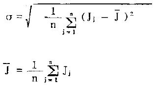 標(biāo)準(zhǔn)離差按下式計算