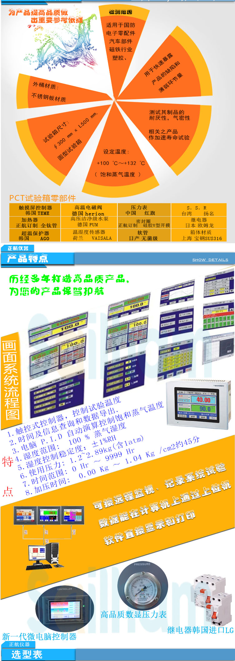 pct高壓加速老化試驗箱零部件介紹